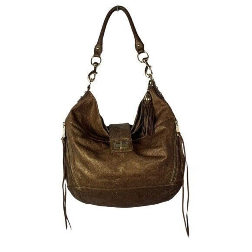 Rebecca Minkoff Copper Brown Fringe Leather Hobo Shoulder Bag